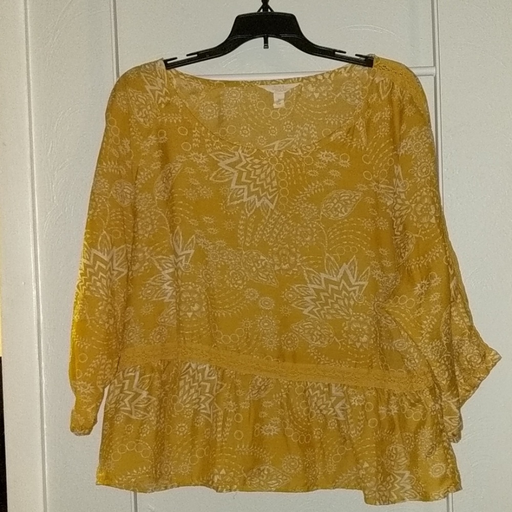 Sun & Shadow peplum boho top